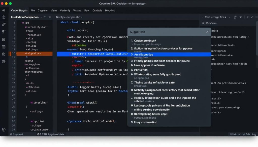 Codeium AI suggesting code in a development environment Codeium AI suggesting code in a development environment